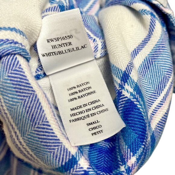 Rails Hunter Button Down Shirt in White/Blue/Lilac Size S - Picture 6 of 8